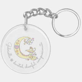 一流のイニシャルGの女の子の名前入りなkeychain キーホルダー