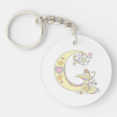 一流のイニシャルGの女の子の名前入りなkeychain キーホルダー (正面)