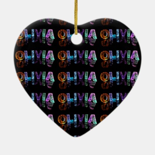 一流のオリビア-ライト(写真)の名前 セラミックオーナメント (裏面)
