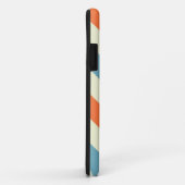 一流のオレンジ青いシェブロンのジグザグ形のジグザグパターンID Case-Mate iPhoneケース (裏面/右)