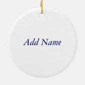 一流のオーナメントが付いているスノーボードサンタ セラミックオーナメント (裏面)