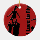 一流のオーナメント、版権カレンJウィリアムスを元気づけて下さい セラミックオーナメント (裏面)