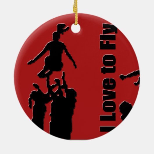 一流のオーナメント、版権カレンJウィリアムスを元気づけて下さい セラミックオーナメント (裏面)