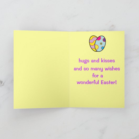 一流のカスタマイズ可能なハッピーイースター、アンジー叔母さん シーズンカード (内部)