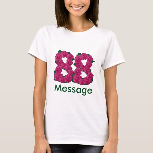 一流のカスタムな文字88の第88誕生日を加えて下さい Tシャツ (正面)