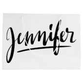 一流のジェニファーが付いているパーソナライズなギフトバッグ ラージペーパーバッグ (裏面)