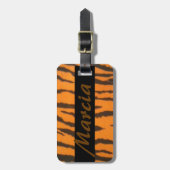 一流のスタイリッシュなトラのプリント ラゲッジタグ (正面縦)