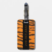 一流のスタイリッシュなトラのプリント ラゲッジタグ (裏面縦)