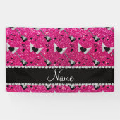 一流のネオンショッキングピンクのグリッターのギターのハートは飛びます 横断幕 (横)