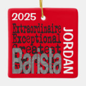 一流のバリスタ特製 セラミックオーナメント (正面)