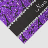 一流のパリのeiffekタワーのインディゴの紫色のグリッター 薄葉紙 (詳細)