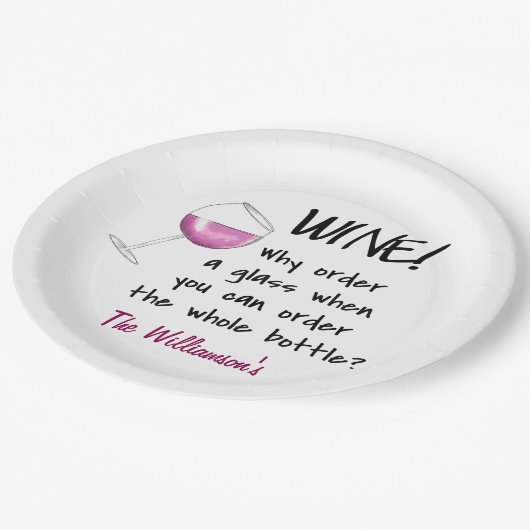 一流のパーソナライズな赤ワインのおもしろいな単語の発言 ペーパープレート (アングル)