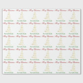 一流のモダンなクリスマスツリーの紙を個人化して下さい ラッピングペーパー (フラット)