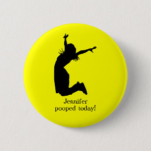 一流のユニークなギフトとのI Poopedを今日個人化して下さい 缶バッジ