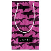 一流のラベルが付いているピンクの鮫のバッグ スモールペーパーバッグ (正面)