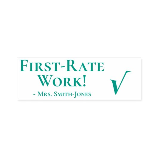 「一流の仕事!」+インストラクター名ラバースタンプ セルフインキングスタンプ (デザイン)