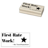 「一流の仕事!」 +カスタム家庭教師の名前 ラバースタンプ (押印)