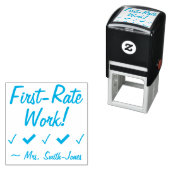 "一流の仕事!" +教育者の名前ラバースタンプ セルフインキングスタンプ (インサイチュ)