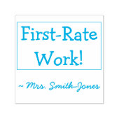 「一流の仕事！」 +教育者カスタム名 セルフインキングスタンプ (デザイン)