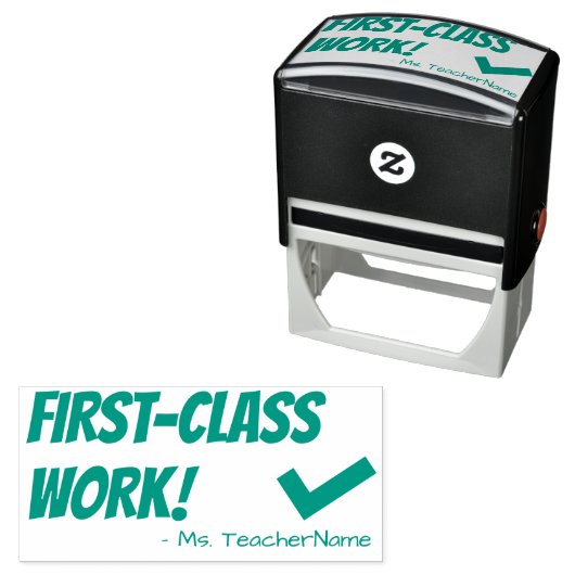 「一流の仕事！」 確認用ゴム印 セルフインキングスタンプ (インサイチュ)