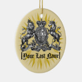 一流の休日のオーナメントが付いているあなたの家紋 セラミックオーナメント (右)