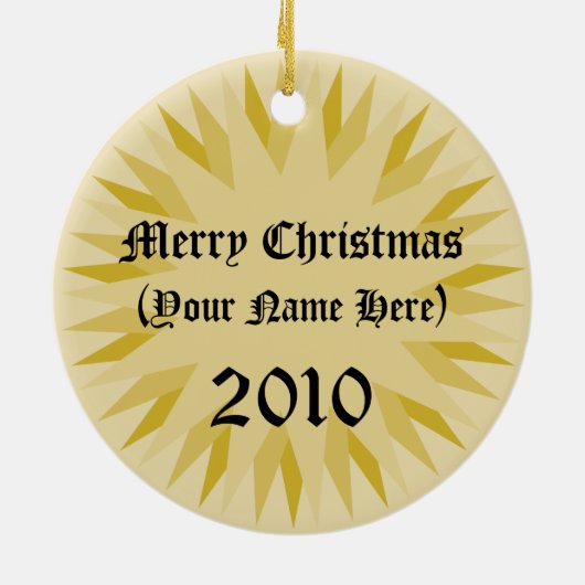 一流の休日のオーナメントが付いているあなたの家紋 セラミックオーナメント (裏面)