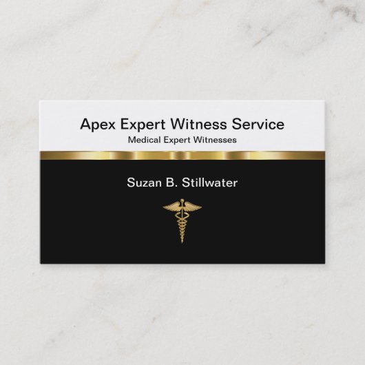 一流の医療専門家の証人名刺 名刺 (正面)