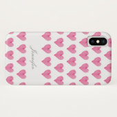 一流の場合が付いている水彩画のハート Case-Mate iPhoneケース (裏面(横))