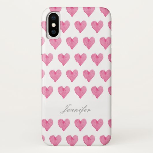 一流の場合が付いている水彩画のハート Case-Mate iPhoneケース (裏面)