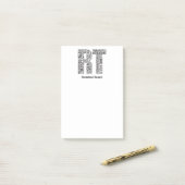 一流の娯楽セラピストRTを個人化して下さい ポストイット (デスク上)