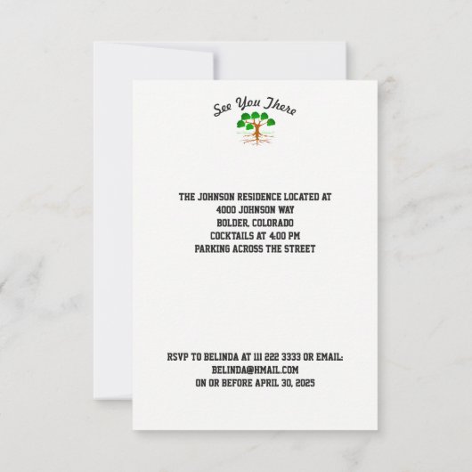 一流の家族会日付名前 セーブザデート (裏面)