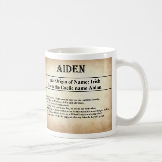 一流の意味マグ- Aiden コーヒーマグカップ (右)