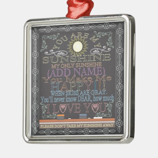 一流の日光の黒板を加えて下さい メタルオーナメント (左)