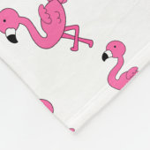 一流の白いピンクのフラミンゴを個人化して下さい フリースブランケット (角)