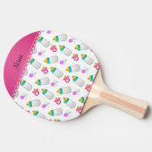 一流の白い哺乳瓶のラッセル音の調停者 卓球ラケット (横)