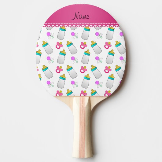 一流の白い哺乳瓶のラッセル音の調停者 卓球ラケット (正面)