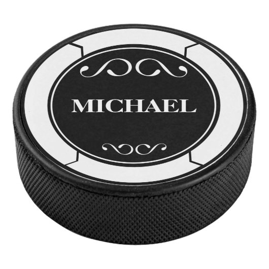 一流の白黒を個人化して下さい アイスホッケーパック (3/4)