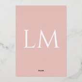 一流の結婚バラ無地の金ゴールド 箔招待状 (裏面)