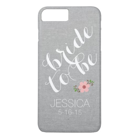 一流の結婚式の日付があるカスタムで名前入りな花嫁 Case-Mate iPhoneケース (裏面)
