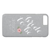 一流の結婚式の日付があるカスタムで名前入りな花嫁 Case-Mate iPhoneケース (裏面(横))