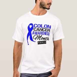 一流の結腸癌の認識度月 Tシャツ