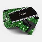 一流の緑のグリッターのレスリングのハートの弓 ネクタイ (ロール)