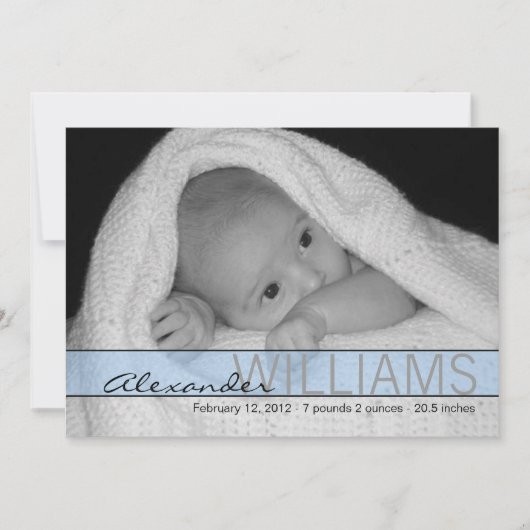 一流の誕生の発表 案内状 (正面)