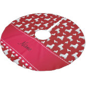 一流の赤いウエスト・ハイランド・ホワイト・テリア犬 ブラッシュドポリエステルツリースカート (アングル)