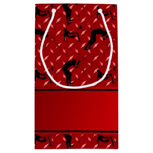 一流の赤いダイヤモンドの鋼板レスリング スモールペーパーバッグ (裏面)