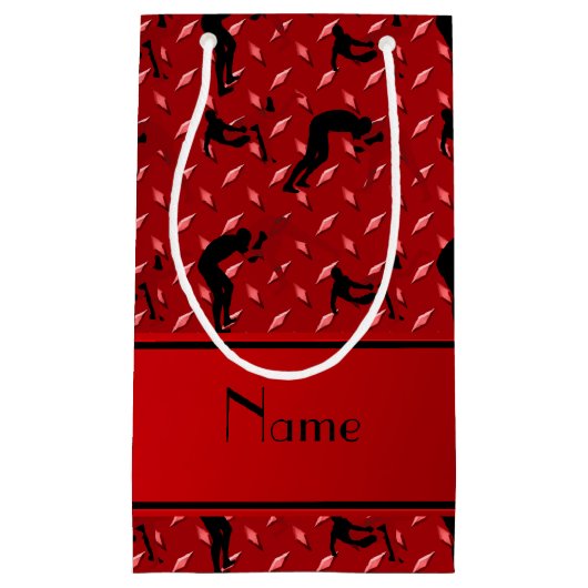 一流の赤いダイヤモンドの鋼板レスリング スモールペーパーバッグ (正面)