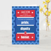 一流の軍の卒業Congratulatioを個人化して下さい カード (黄色い花)