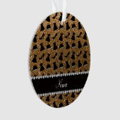 一流の金ゴールドのグリッターのハイヒールの服の財布 オーナメント (正面)