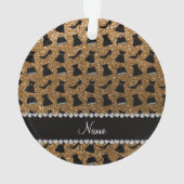 一流の金ゴールドのグリッターのハイヒールの服の財布 オーナメント (裏面)