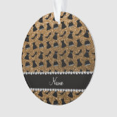 一流の金ゴールドのグリッターのハイヒールの服の財布 オーナメント (正面)